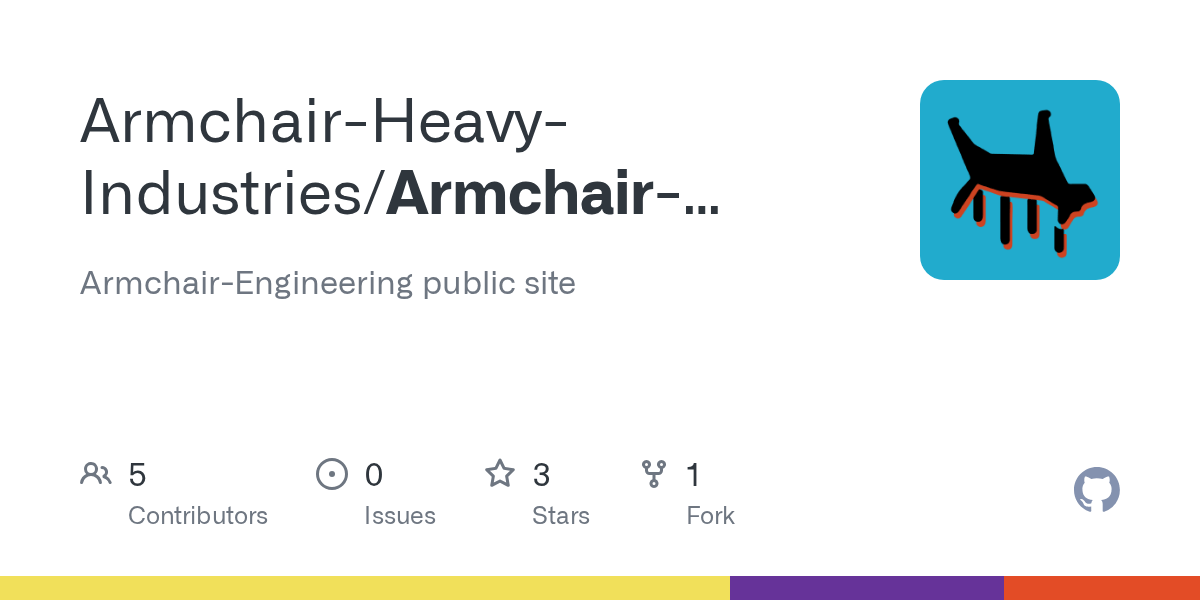 GitHub ArmchairEngineering/ArmchairEngineering.github.io Armchair