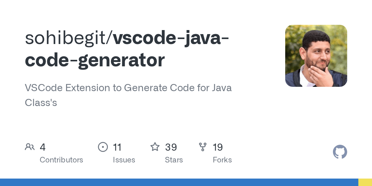 GitHub sohibegit/vscodejavacodegenerator VSCode Extension to