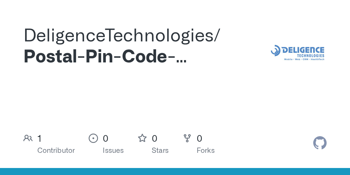GitHub DeligenceTechnologies/PostalPinCodeIntegrationwithSalesforce