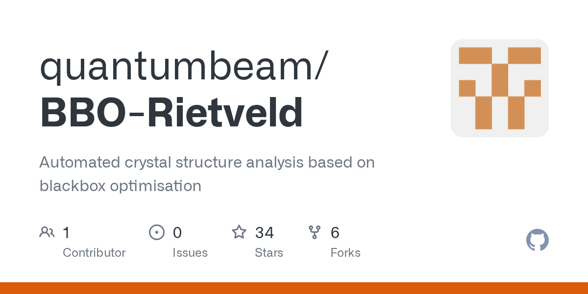 GitHub quantumbeam/BBORietveld Automated crystal structure analysis