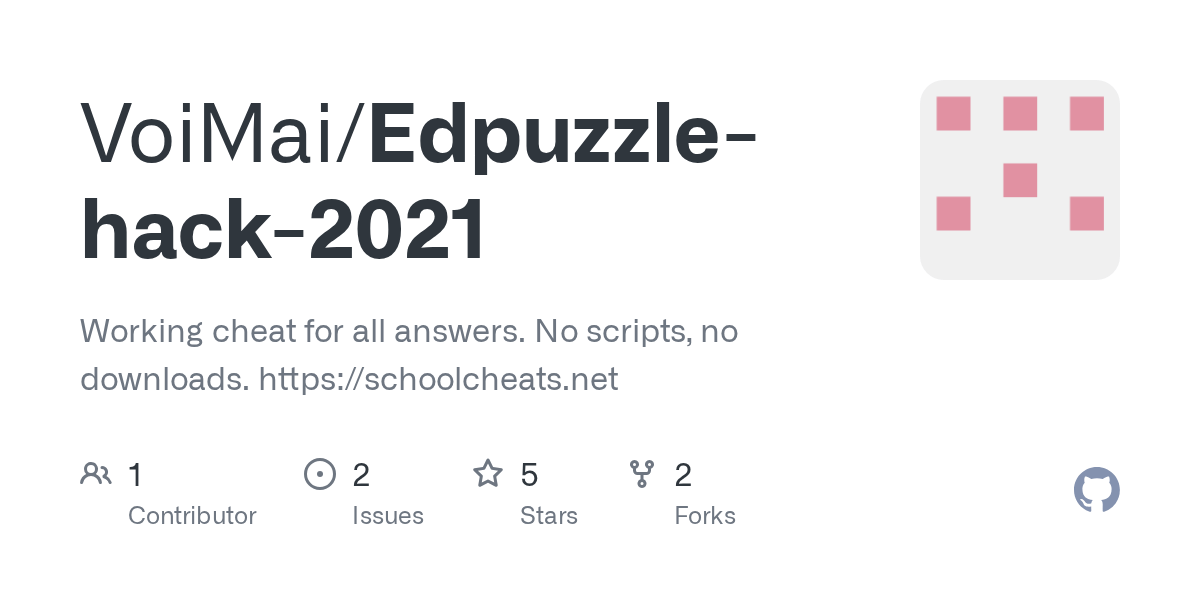 GitHub VoiMai/Edpuzzlehack2021 Working cheat for all