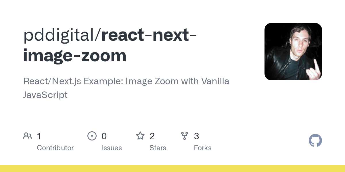 GitHub pddigital/reactnextimagezoom React/Next.js Example Image