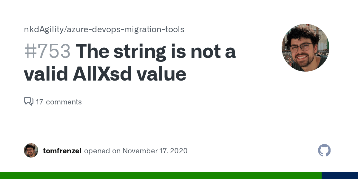 The string is not a valid AllXsd value · Issue 753 · nkdAgility/azure