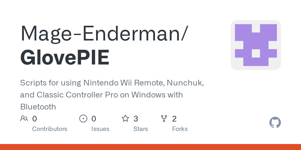 GitHub MageEnderman/GlovePIE Scripts for using Nintendo Wii Remote