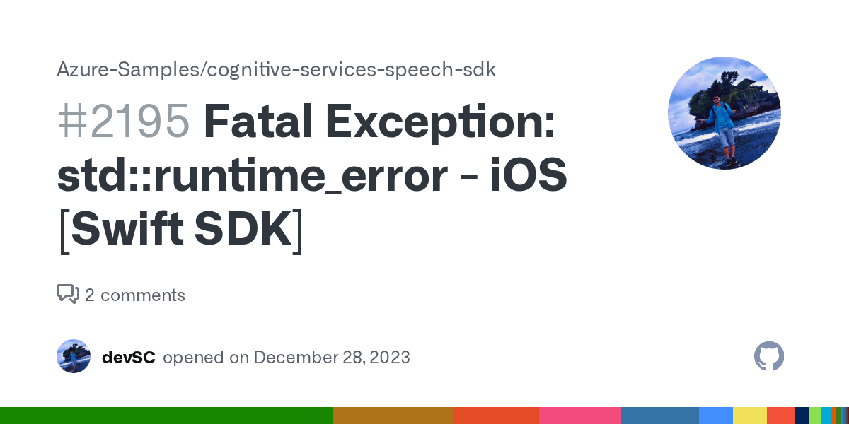 Fatal Exception stdruntime_error iOS [Swift SDK] · Issue 2195