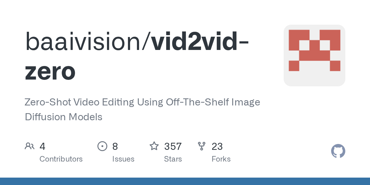 Issues · baaivision/vid2vidzero · GitHub