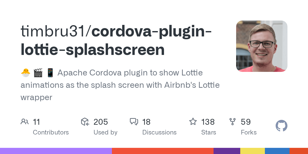 GitHub timbru31/cordovapluginlottiesplashscreen 🐣 🎬 📱 Apache