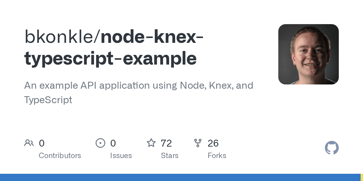 GitHub bkonkle/nodeknextypescriptexample An example API