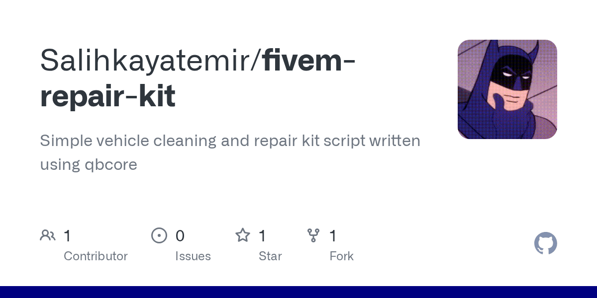 GitHub Salihkayatemir/fivemrepairkit Simple vehicle cleaning and