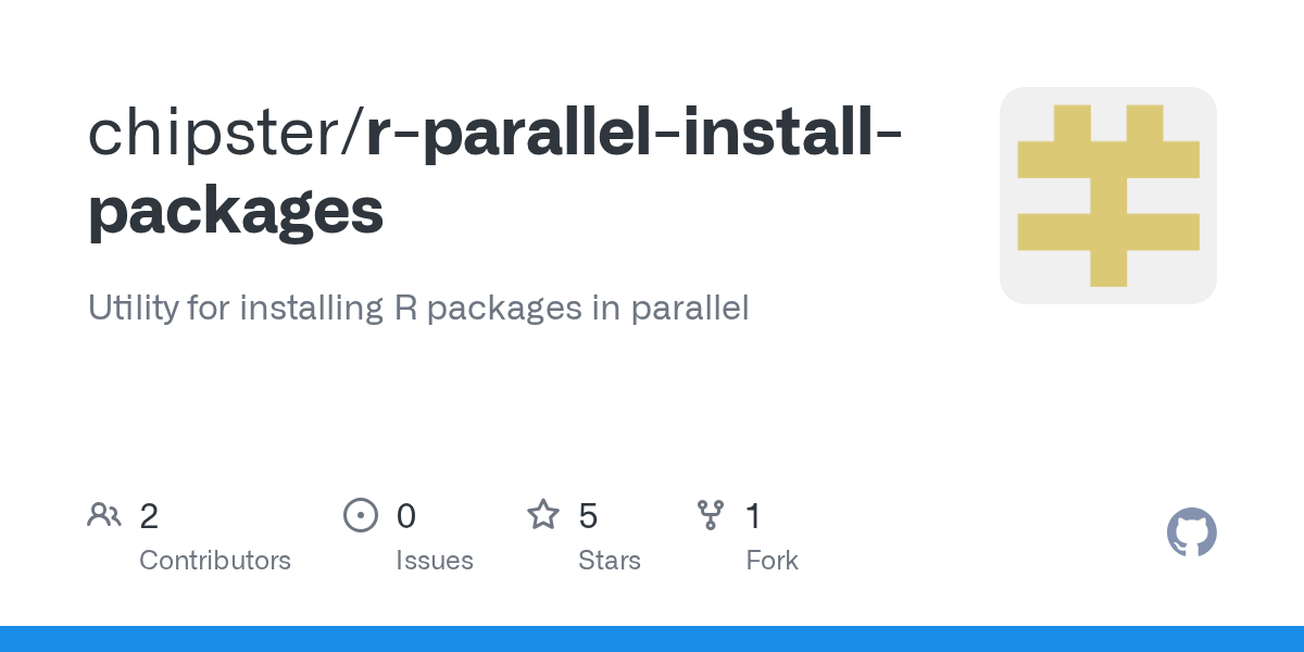 GitHub chipster/rparallelinstallpackages Utility for installing R