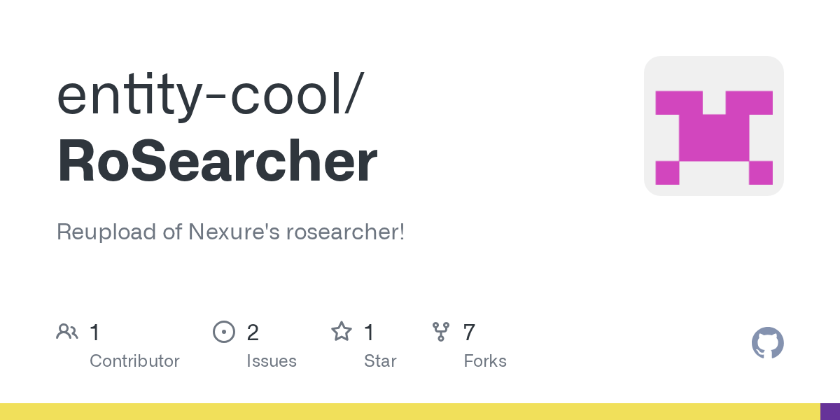GitHub entitycool/RoSearcher Reupload of Nexure's rosearcher!