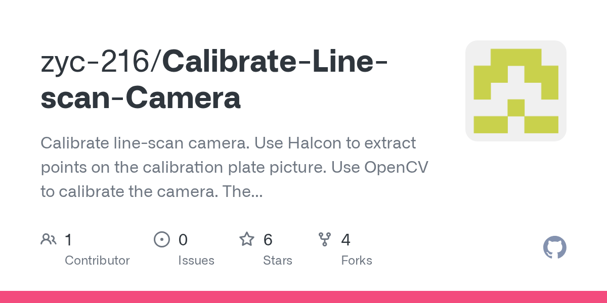 GitHub zyc216/CalibrateLinescanCamera Calibrate linescan camera