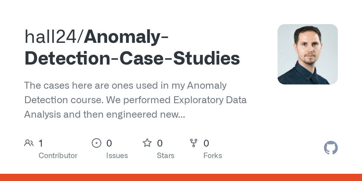 GitHub hall24/AnomalyDetectionCaseStudies The cases