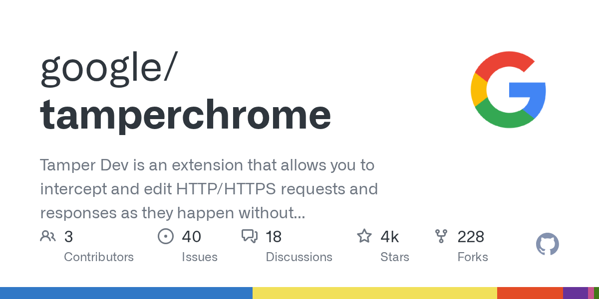 GitHub google/tamperchrome Tamper Dev is an extension that allows