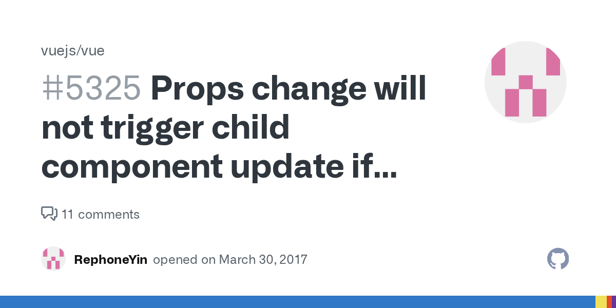 Props change will not trigger child component update if props not