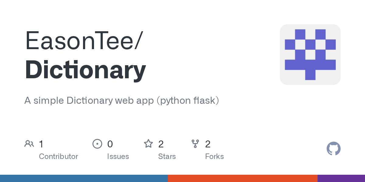 GitHub EasonTee/Dictionary A simple Dictionary web app (python flask)