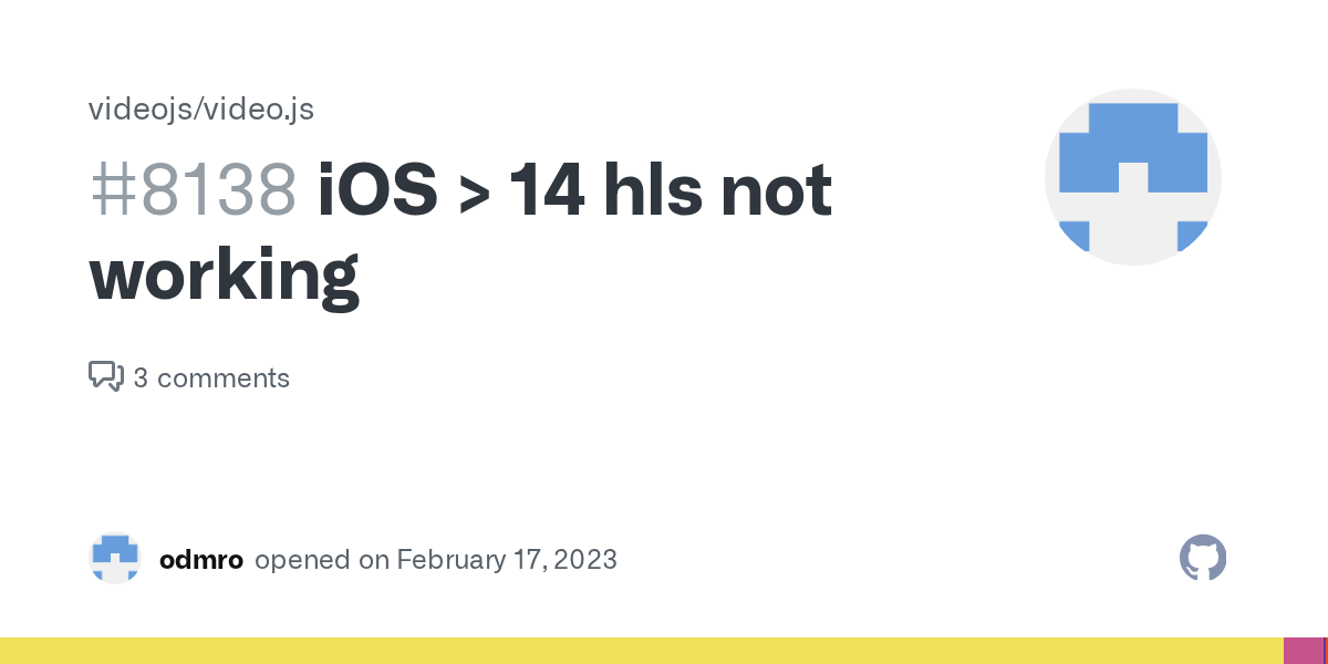 iOS > 14 hls not working · Issue 8138 · videojs/video.js · GitHub
