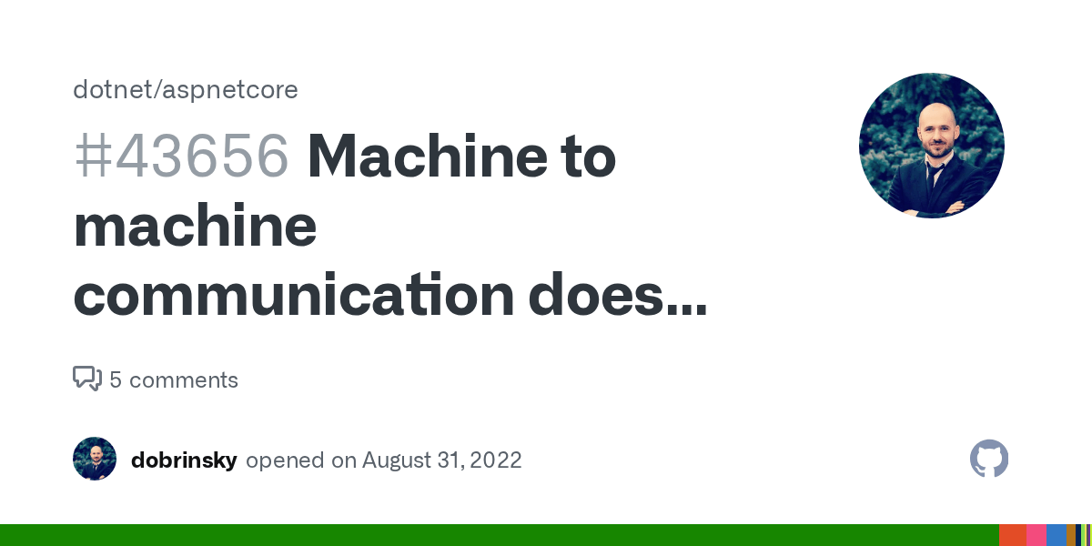 Machine to machine communication does not work as a client in