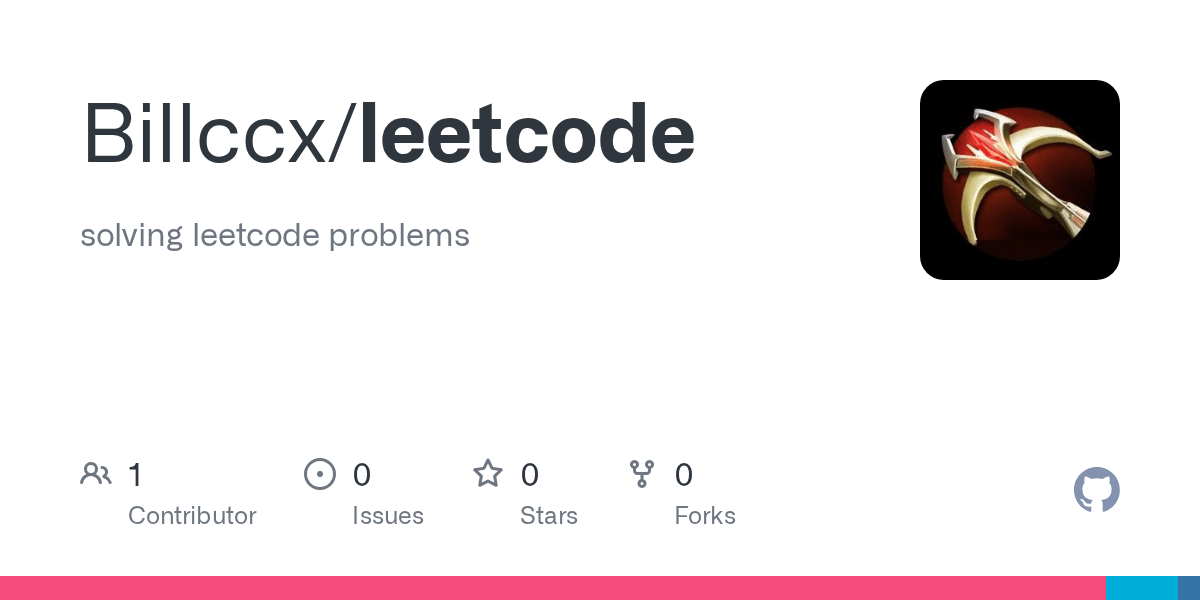 GitHub Billccx/leetcode solving leetcode problems