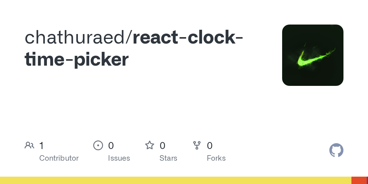 GitHub chathuraed/reactclocktimepicker