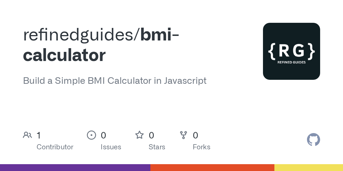 GitHub refinedguides/bmicalculator Build a Simple BMI Calculator in