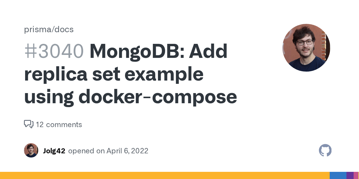 MongoDB Add replica set example using · Issue 3040