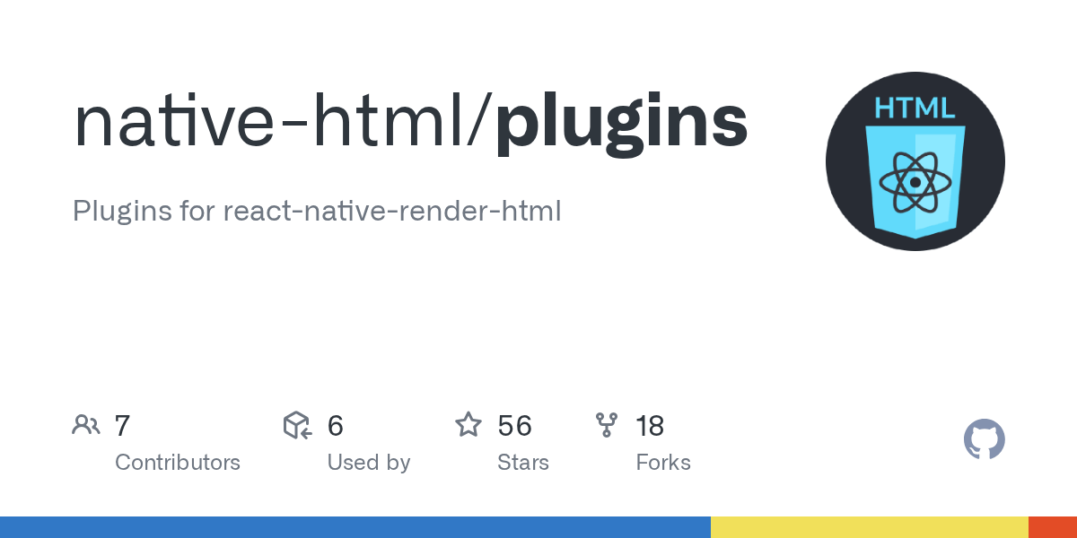 GitHub nativehtml/plugins Plugins for reactnativerenderhtml