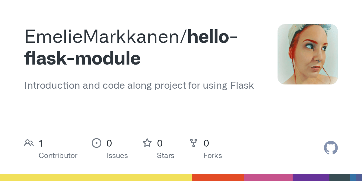 GitHub EmelieMarkkanen/helloflaskmodule Introduction and code