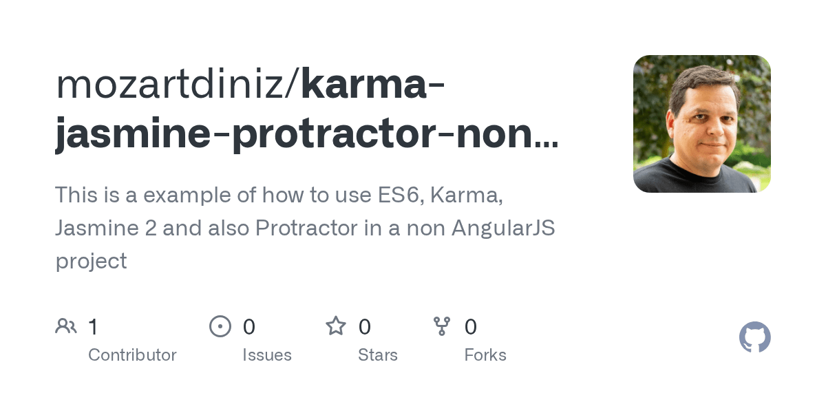 GitHub mozartdiniz/karmajasmineprotractornonangularproject This