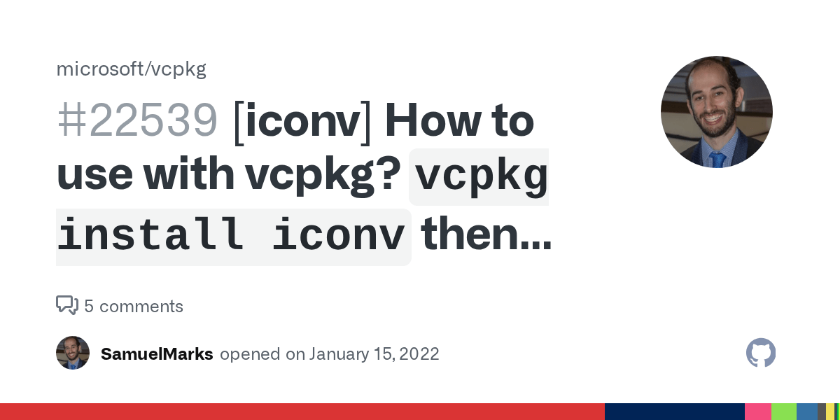 [iconv] How to use with vcpkg? `vcpkg install iconv` then "Could not