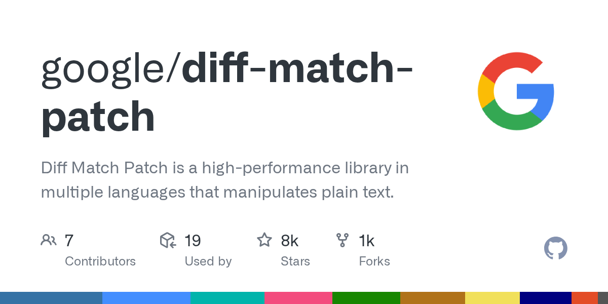 diffmatchpatch/diff_match_patch.py at master · google/diffmatch