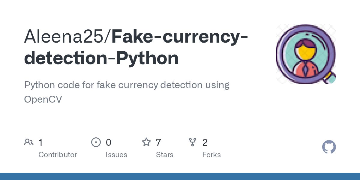 GitHub Aleena25/FakecurrencydetectionPython Python code for fake