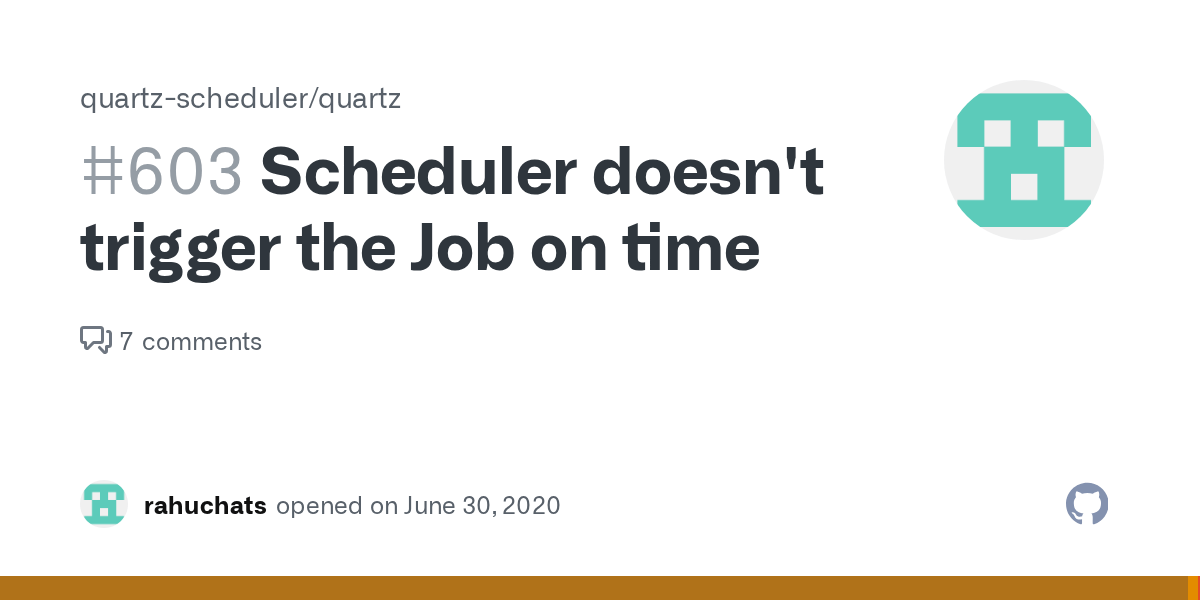 Scheduler doesn't trigger the Job on time · Issue 603 · quartz