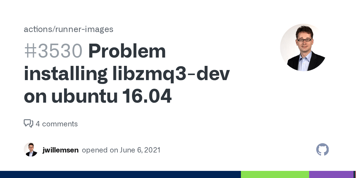 Problem installing libzmq3dev on ubuntu 16.04 · Issue 3530 · actions