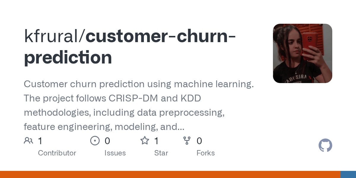 GitHub kfrural/customerchurnprediction Customer churn prediction