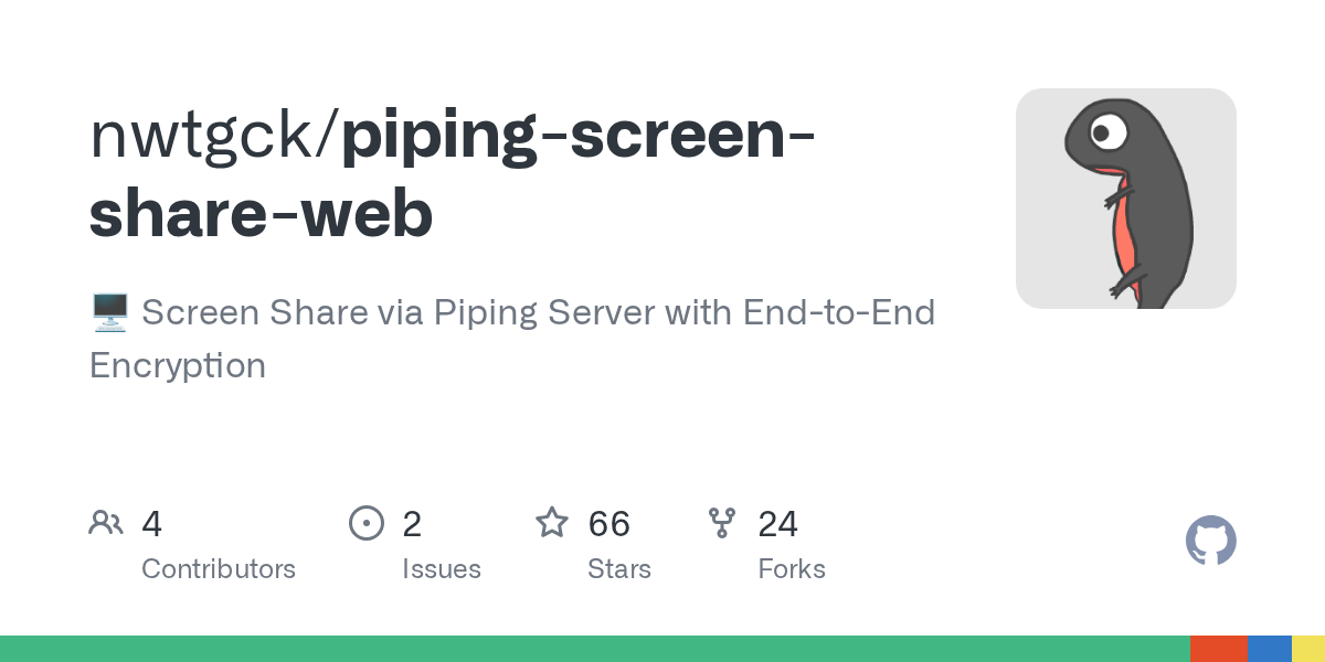 GitHub nwtgck/pipingscreenshareweb 🖥️ Screen Share via Piping