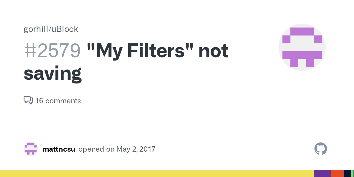 "My Filters" not saving · Issue 2579 · gorhill/uBlock · GitHub
