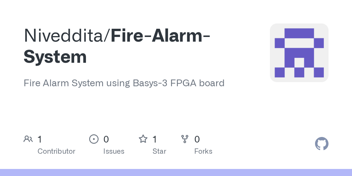 GitHub Niveddita/FireAlarmSystem Fire Alarm System using Basys3