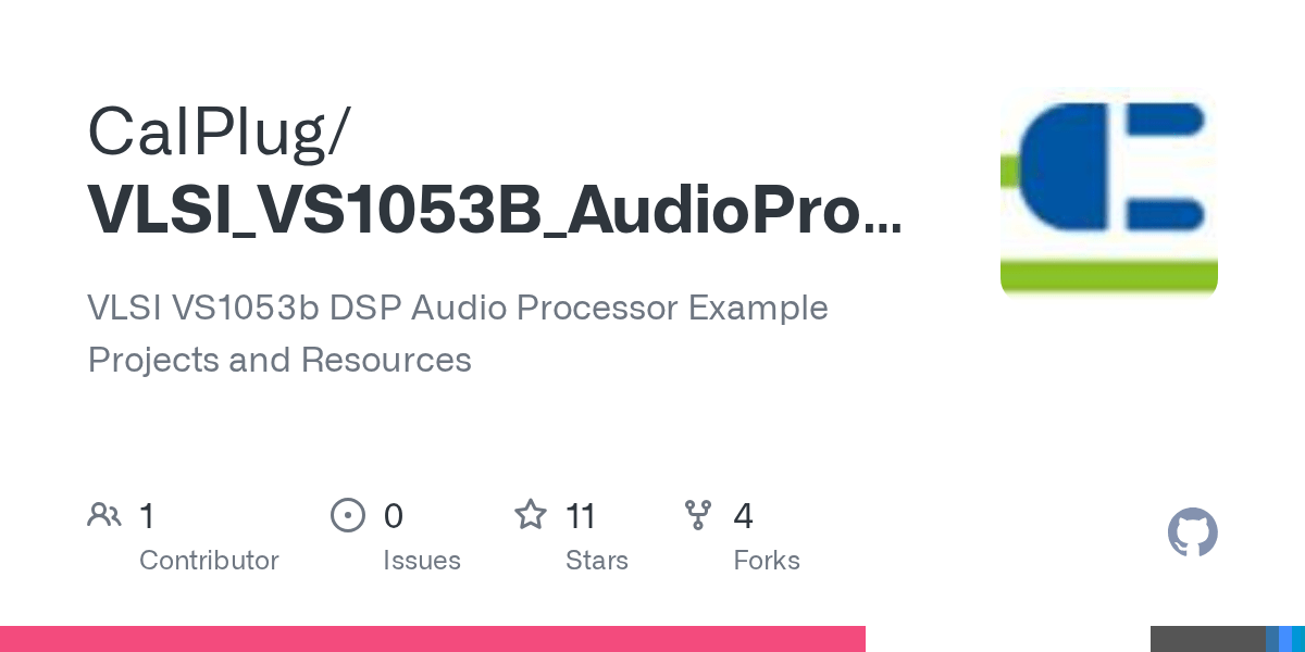 GitHub CalPlug/VLSI_VS1053B_AudioProcessor_Examples VLSI VS1053b DSP