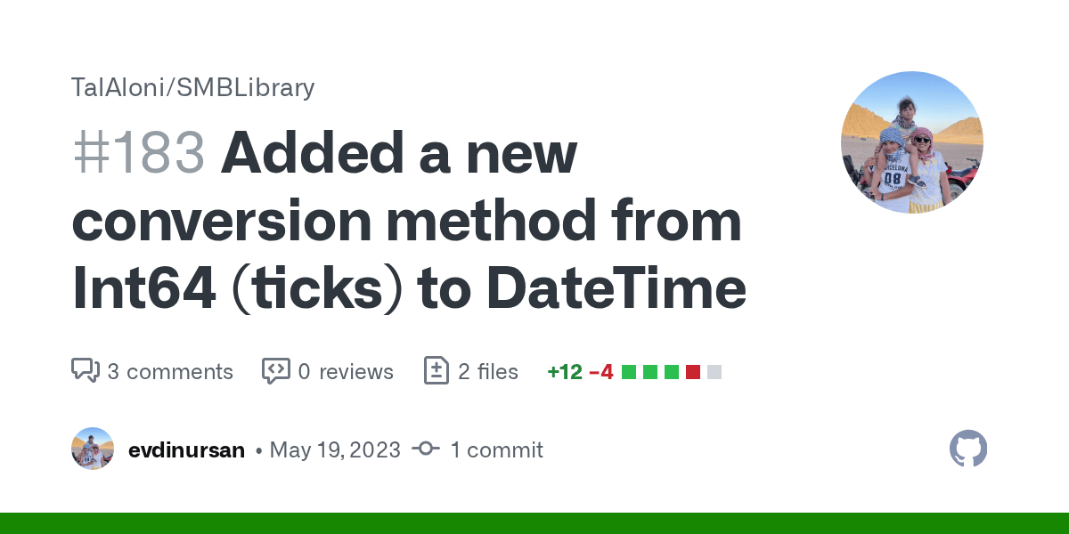 Added a new conversion method from Int64 (ticks) to DateTime by