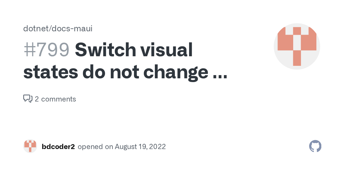 Switch visual states do not change · Issue 799 ·