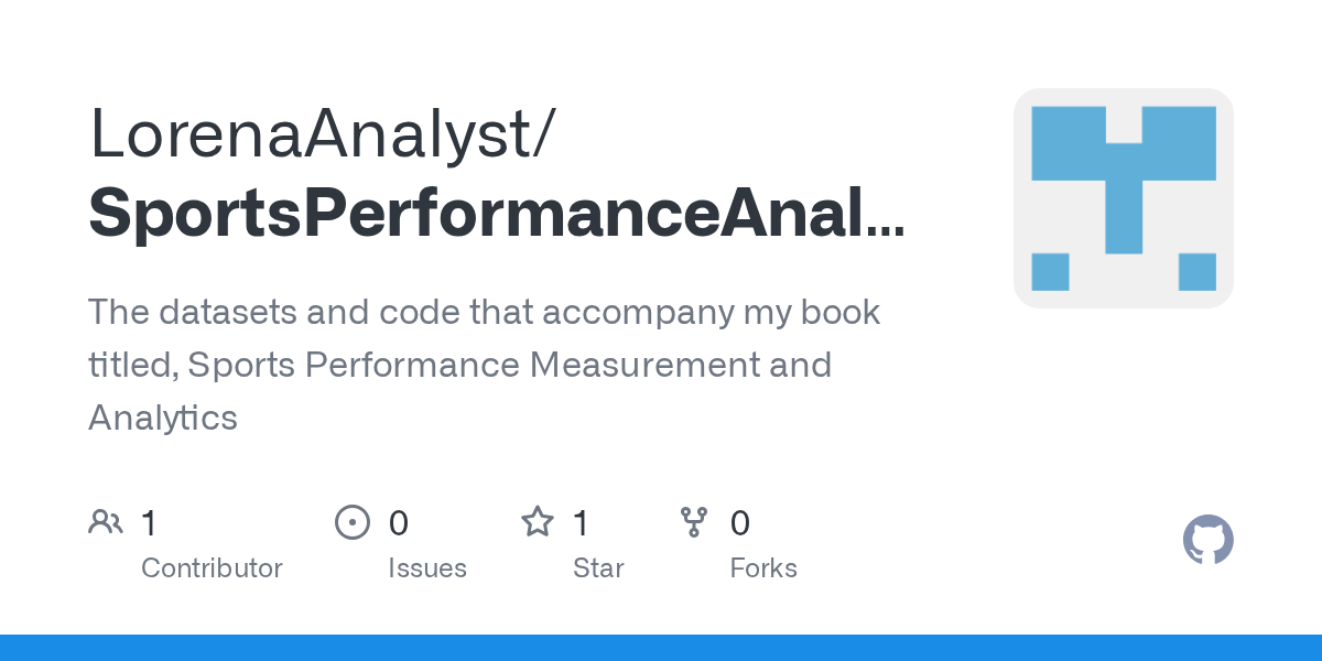 GitHub LorenaAnalyst/SportsPerformanceAnalytics The datasets and
