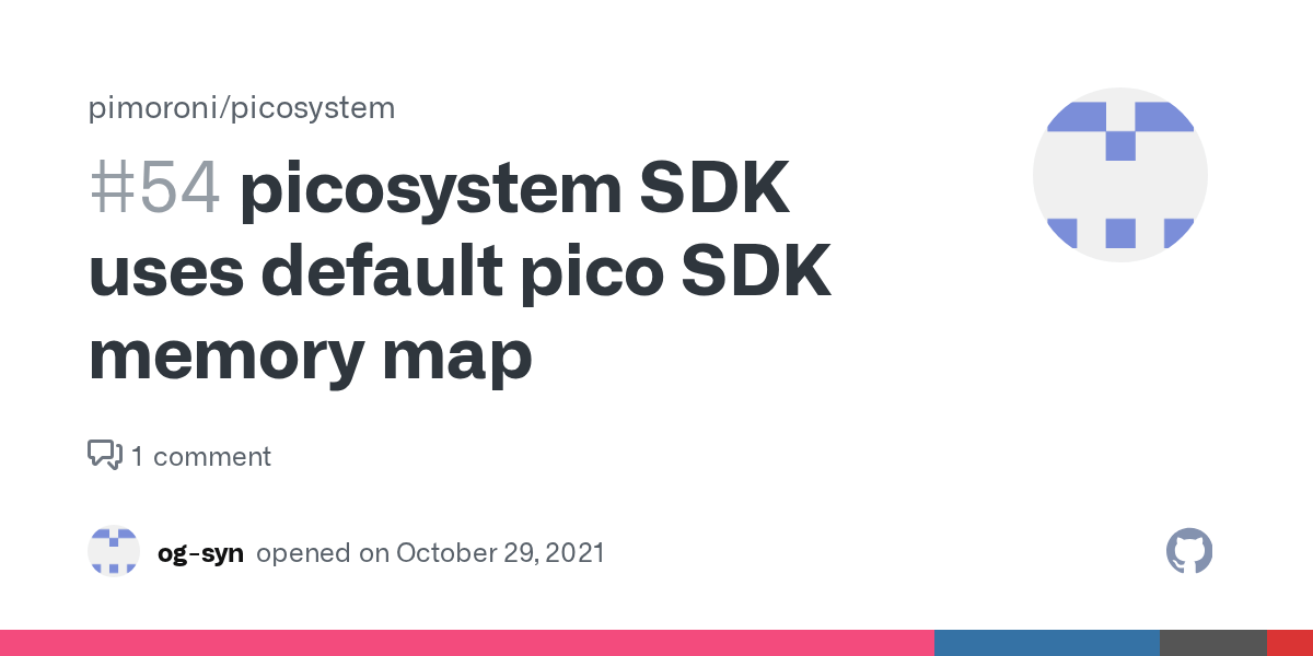 picosystem SDK uses default pico SDK memory map · Issue 54 · pimoroni