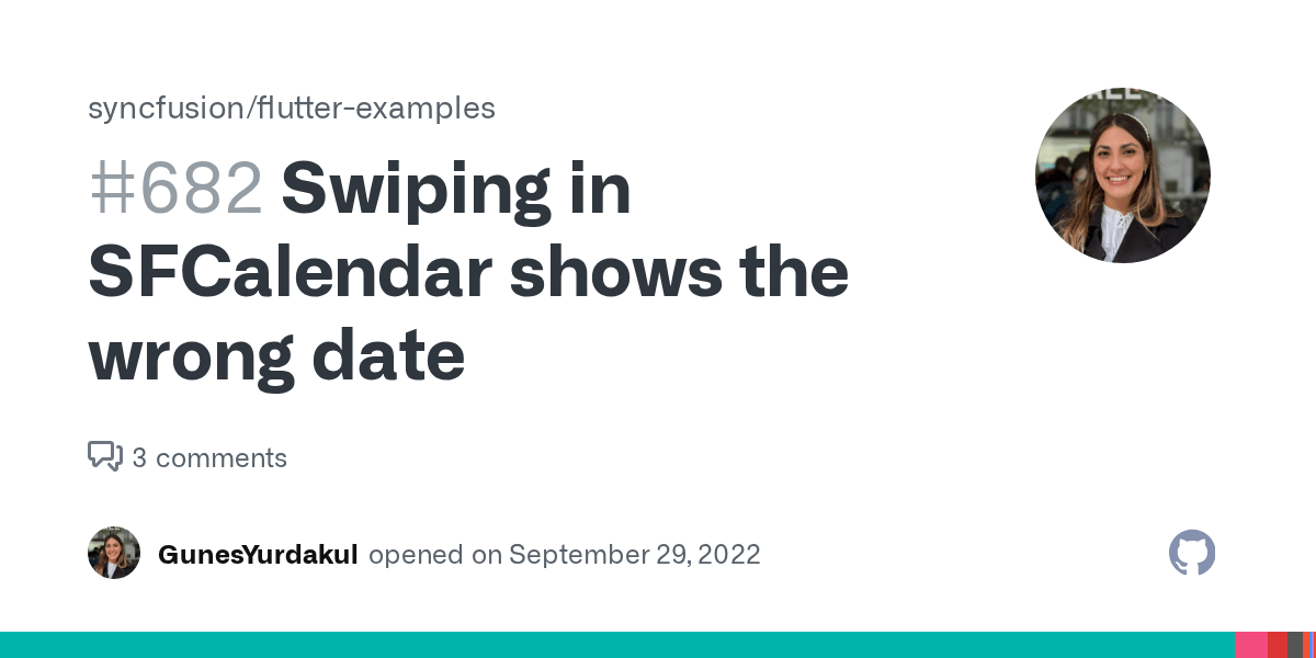 Swiping in SFCalendar shows the wrong date · Issue 682 · syncfusion