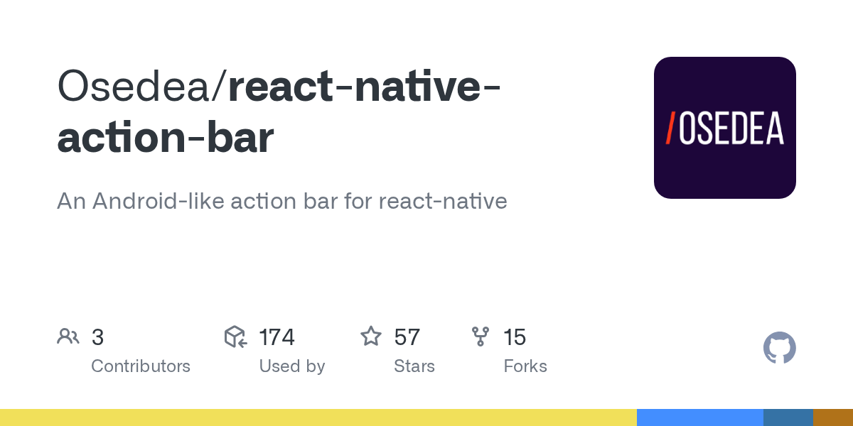 GitHub Osedea/reactnativeactionbar An Androidlike action bar for