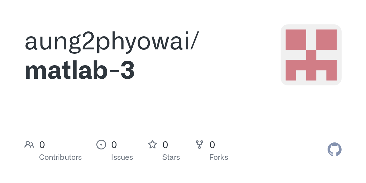 GitHub aung2phyowai/matlab3