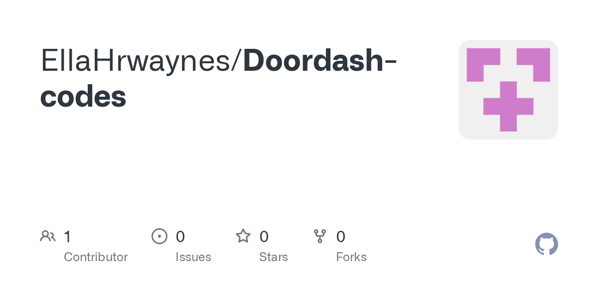 GitHub EllaHrwaynes/Doordashcodes