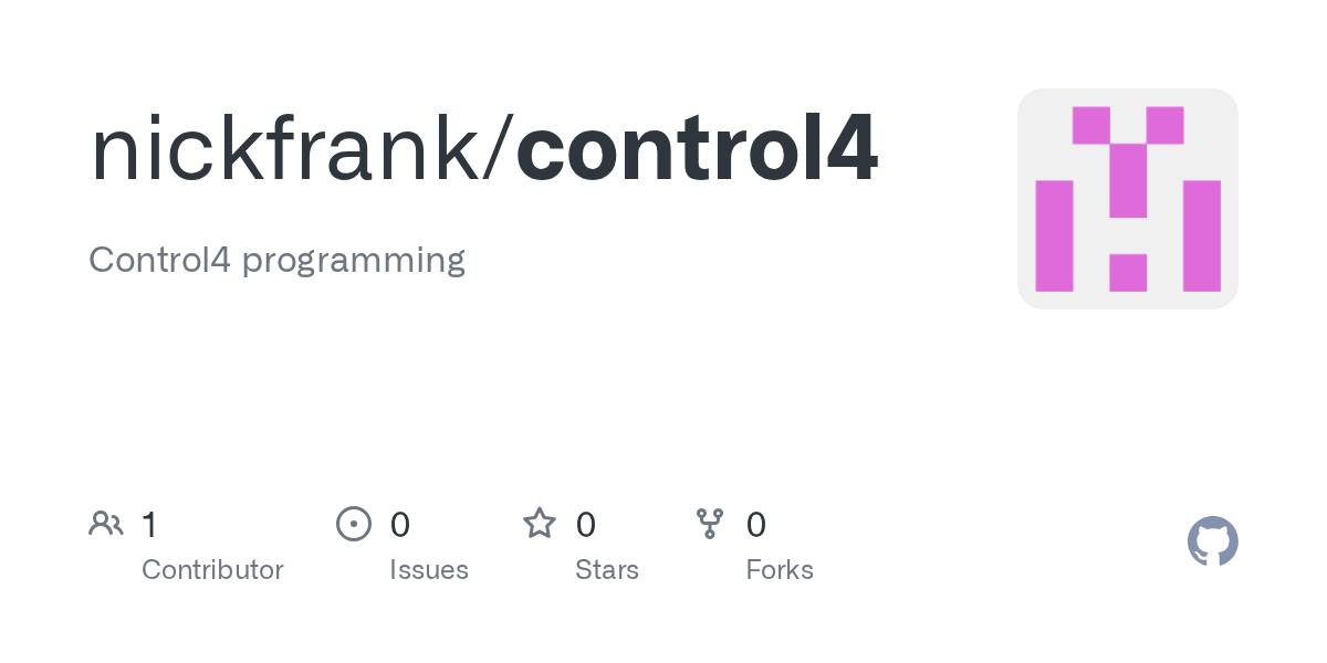 GitHub nickfrank/control4 Control4 programming