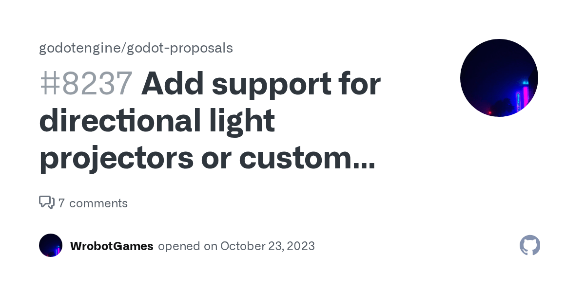 Add support for directional light projectors / Light Shaders · Issue