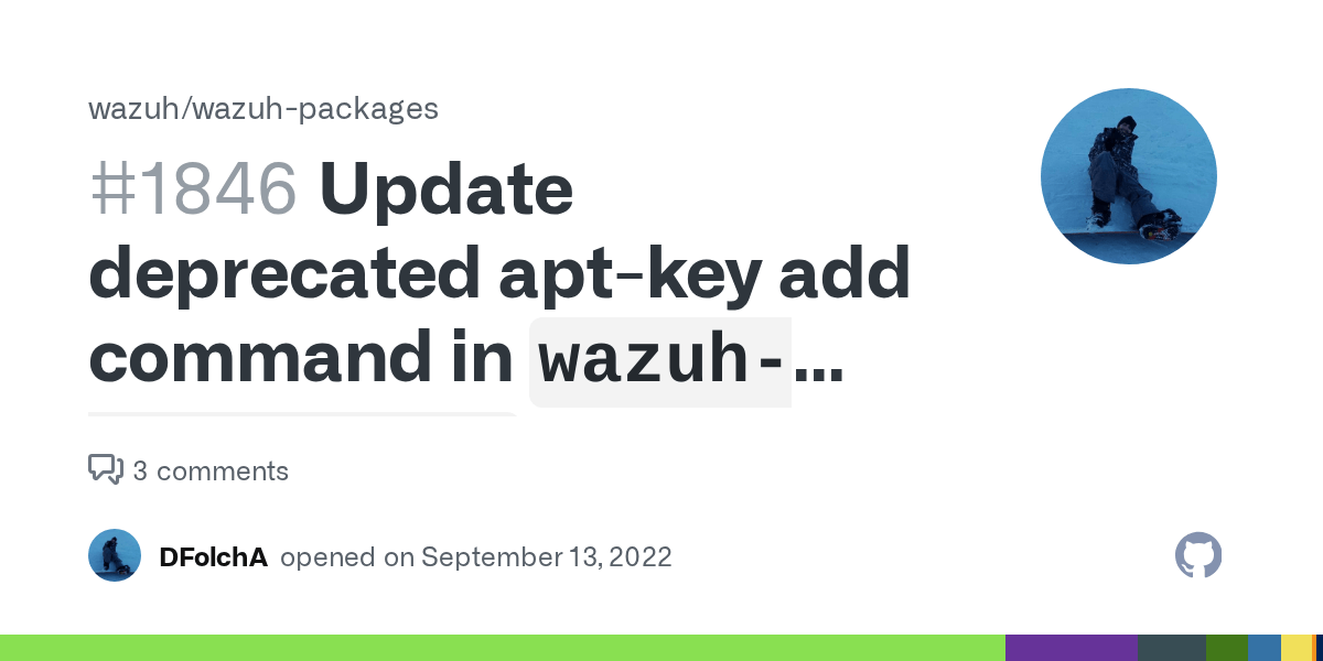 Update deprecated aptkey add command in `wazuhinstall.sh` script